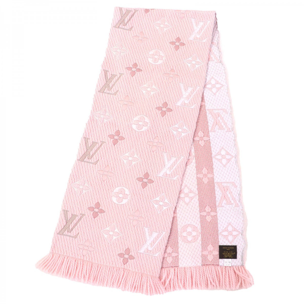 Louis Vuitton Scarf M73057 Crystal Escharp Mania Wool Pink Logo Apparel