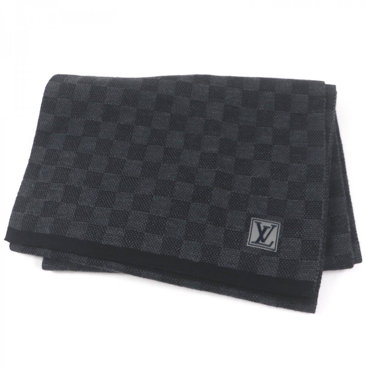 Louis Vuitton Scarf M70028 Wool Black Apparel