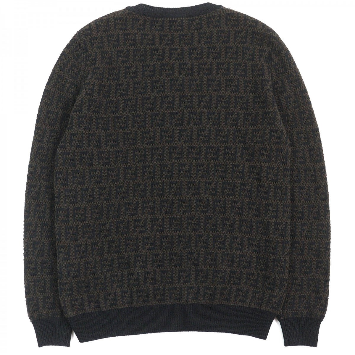 Fendi Knit Main Wool Main Cotton Main Cashmere Dark Black Brown Travel Bag