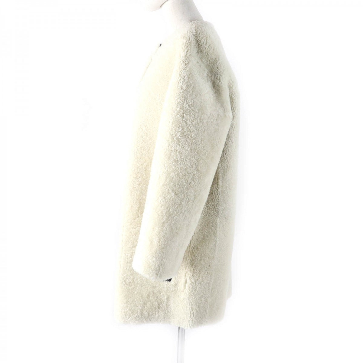 Louis Vuitton Mouton coat 36 Leather Black White Apparel