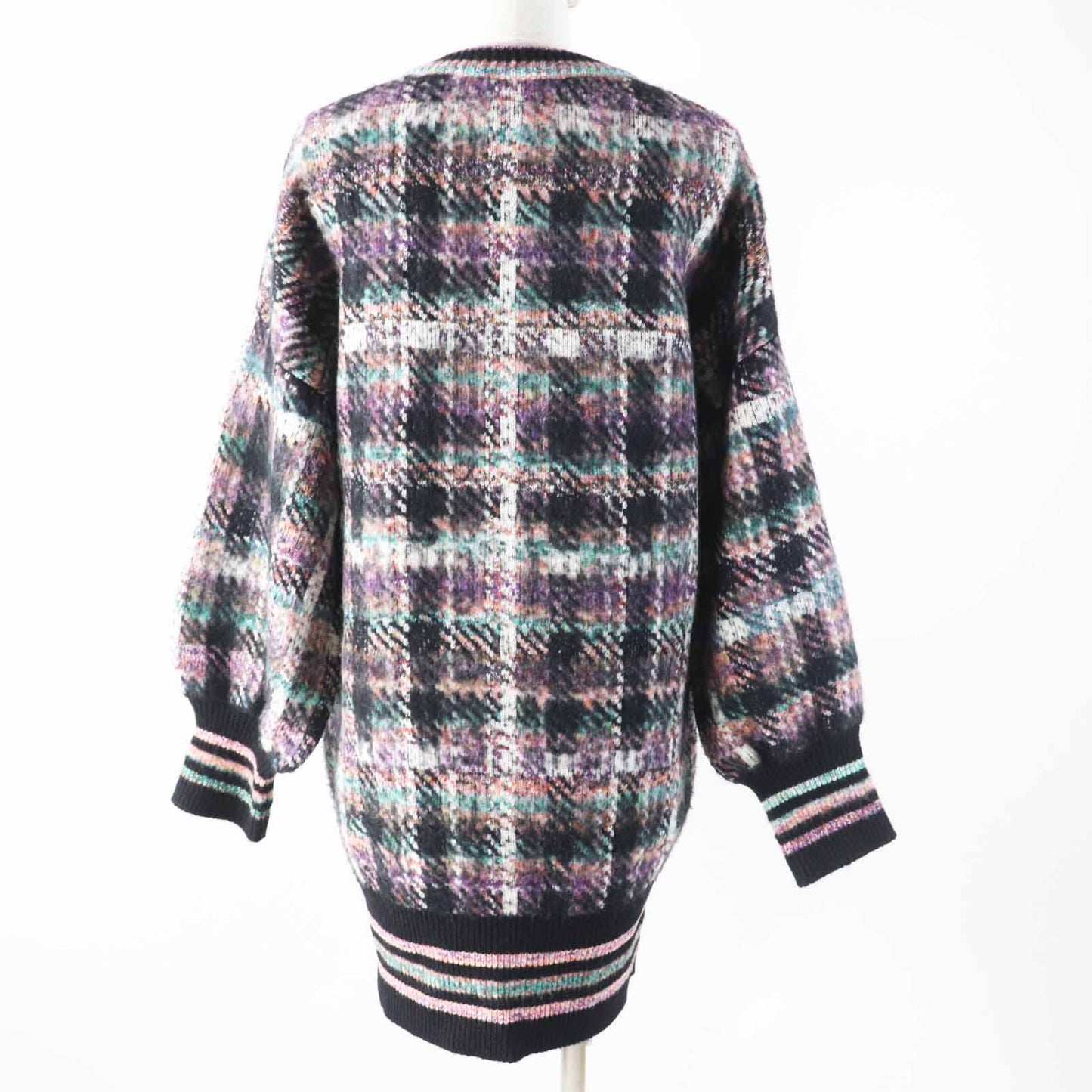 Chanel P72935 Cashmere Wool Gripoa Button Mix Knit One Piece