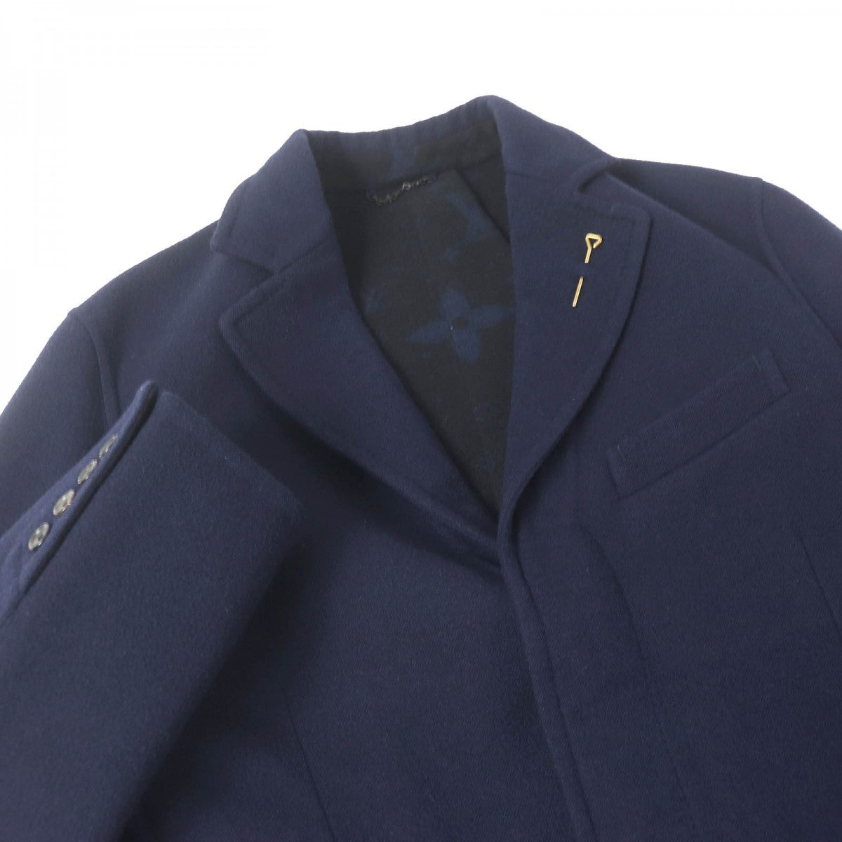 Louis Vuitton Chester coat Wool Cotton Navy Apparel
