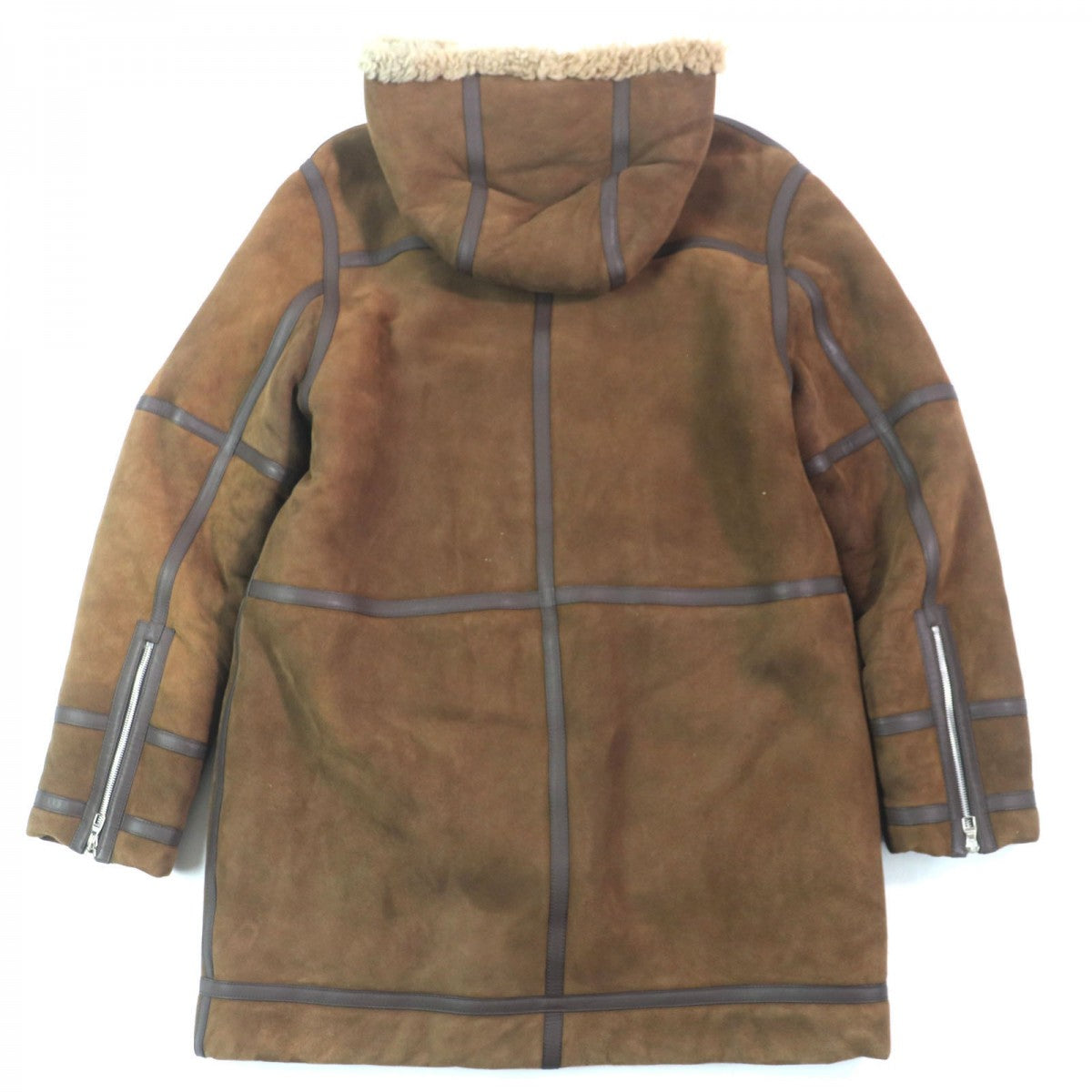 Louis Vuitton Mouton coat part Cowhide 54 Leather Brown Apparel