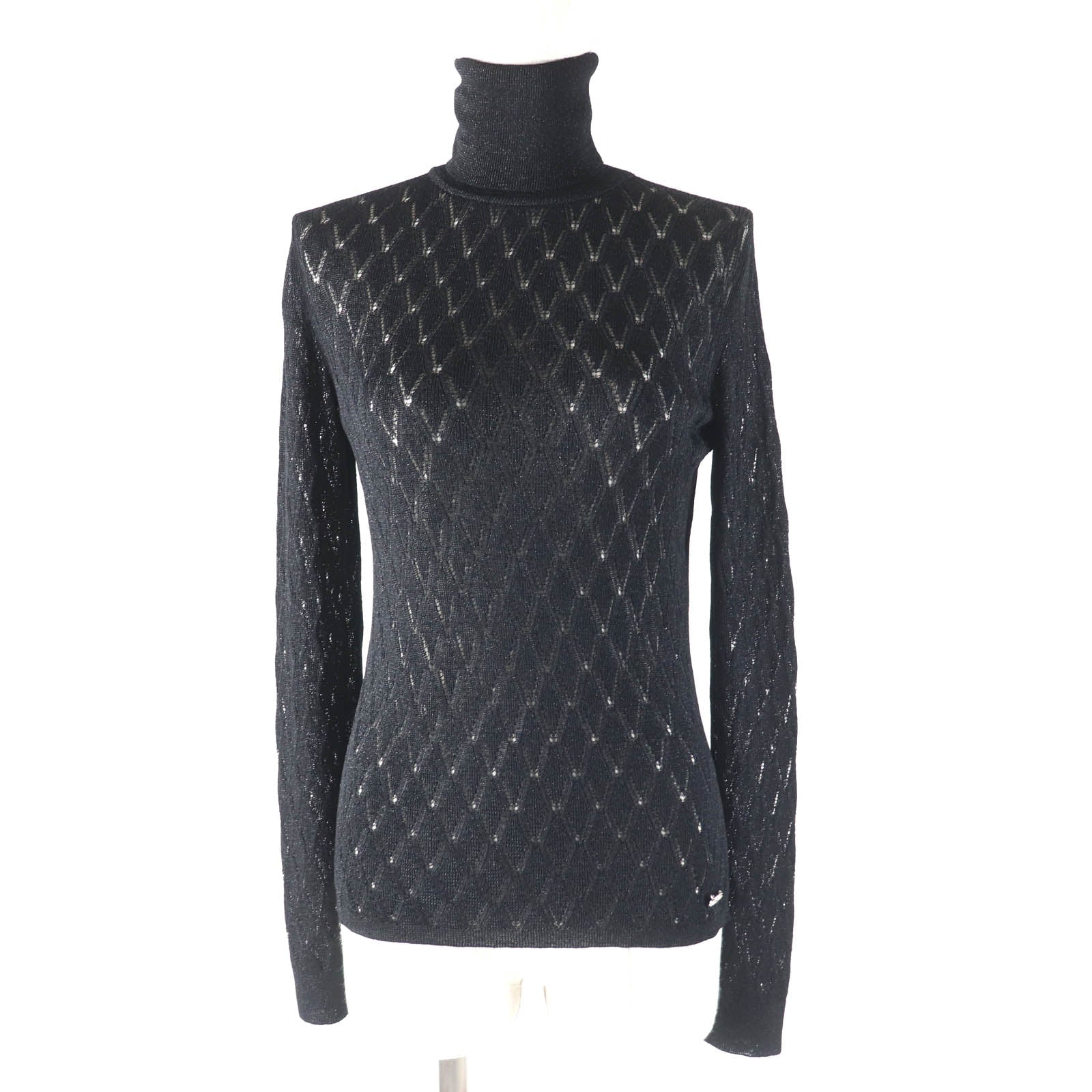 Chanel Coco Mark Viscose Polyamide Knit Turtleneck Bag