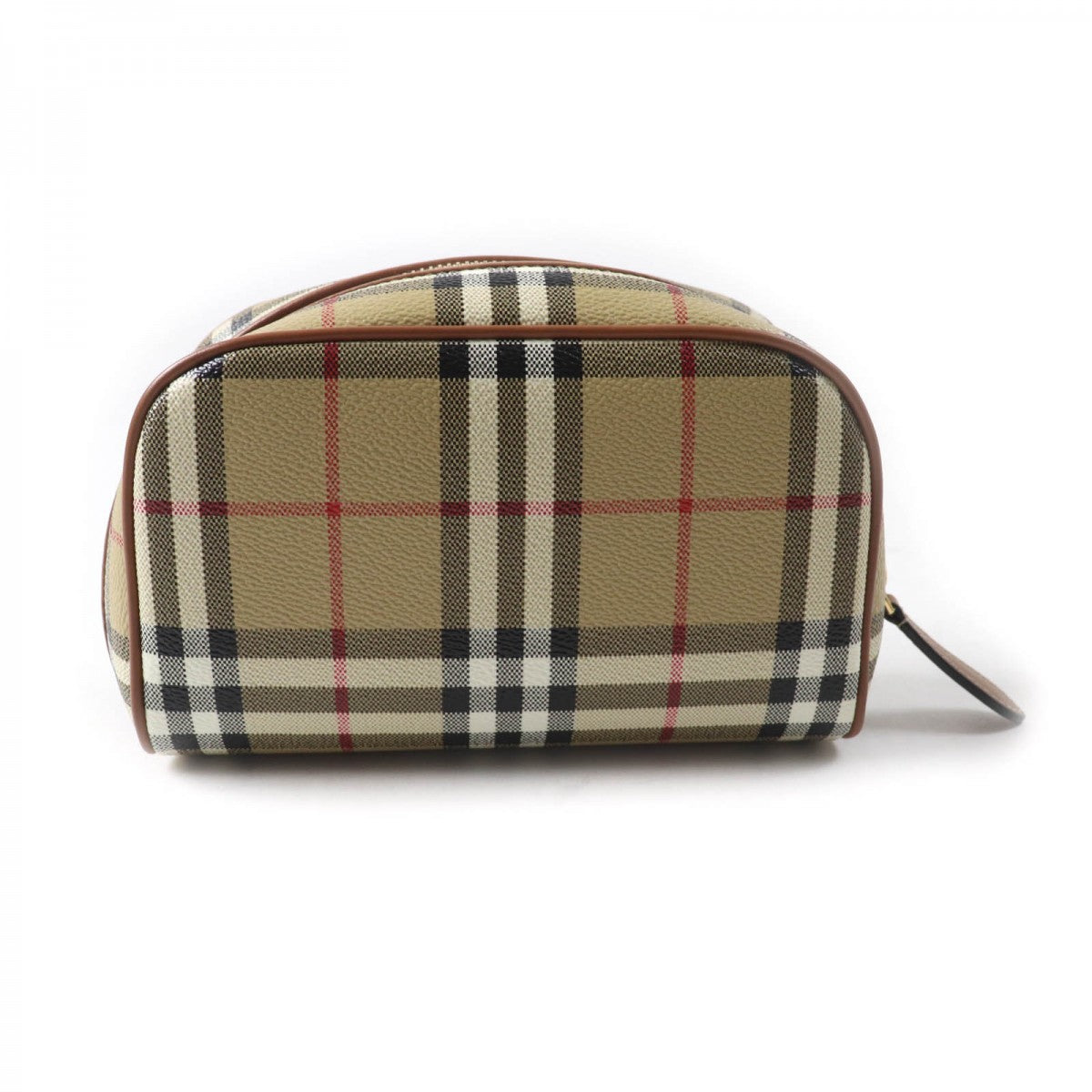 Burberry Accessory Pouch Part Cowhide Main Acrylic Cotton Polyurethane Beige Travel Bag