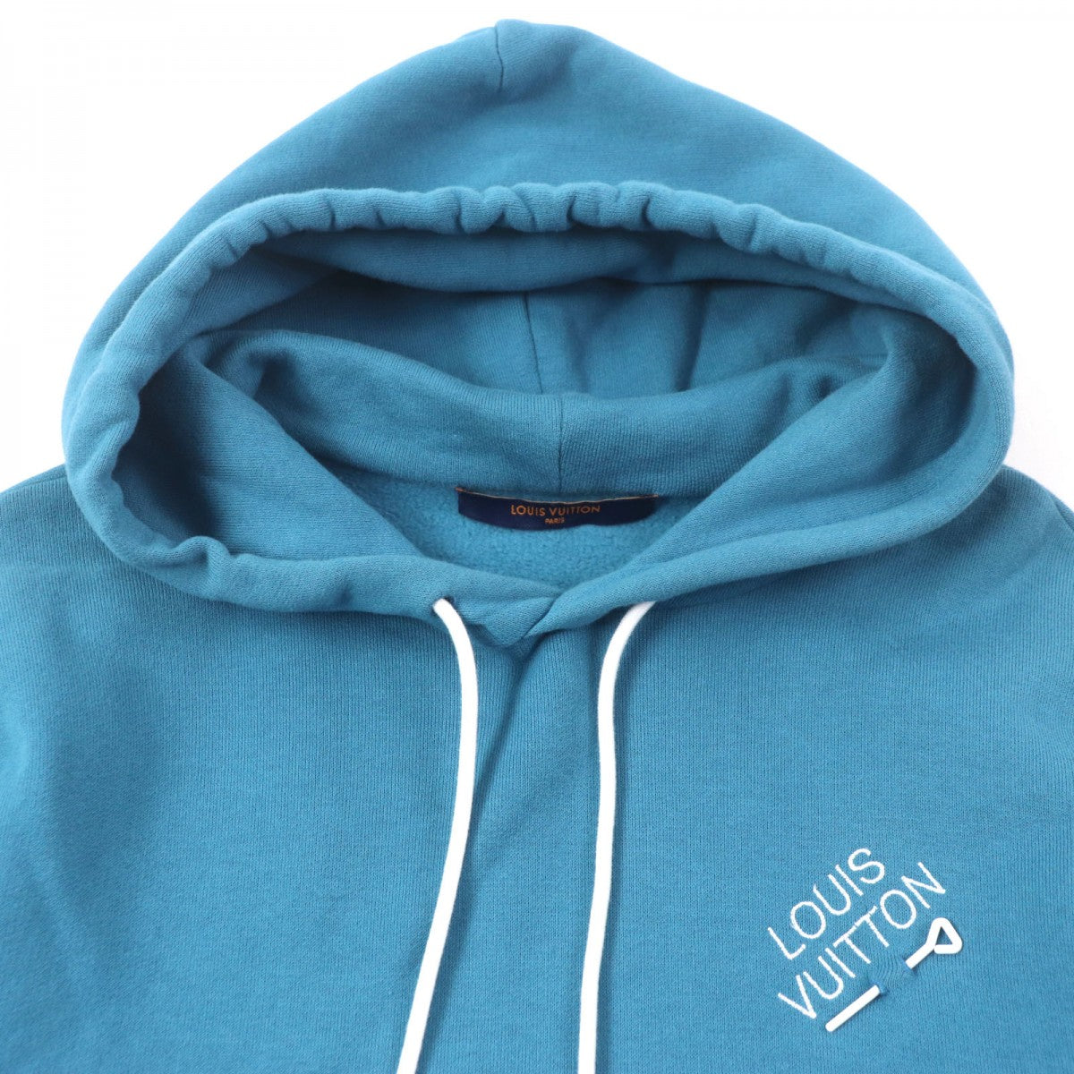 Louis Vuitton Hoodie ie embroidery M Cotton Blue Apparel