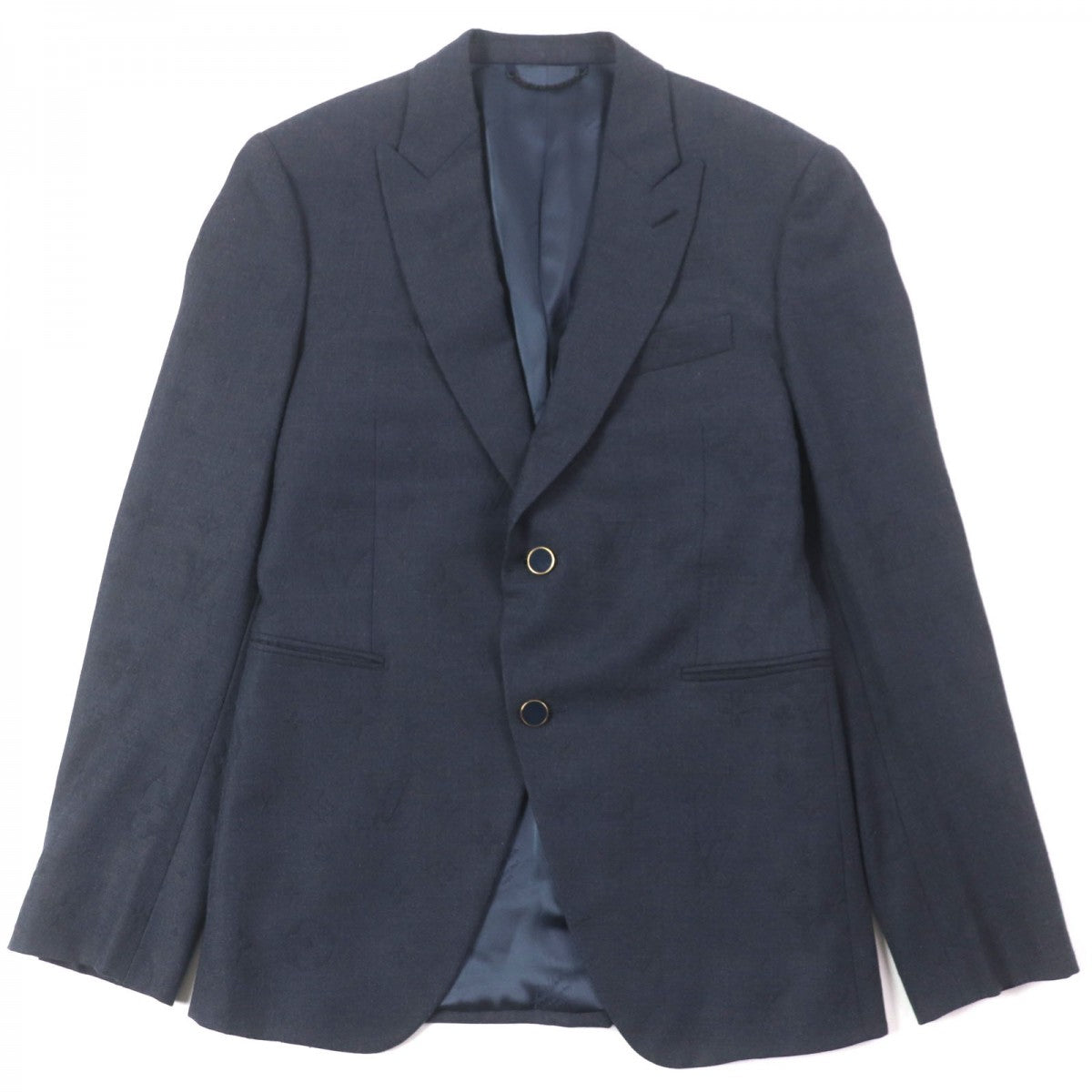 Louis Vuitton tailored jacket HKFJ5E Wool Navy Apparel