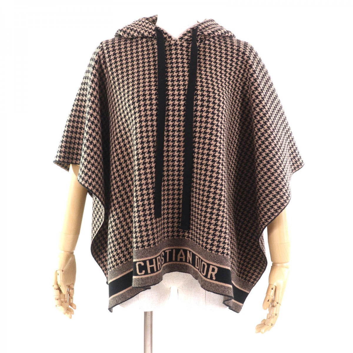 Dior Christian Poncho Cashmere Handbag Black Brown Travel Bag