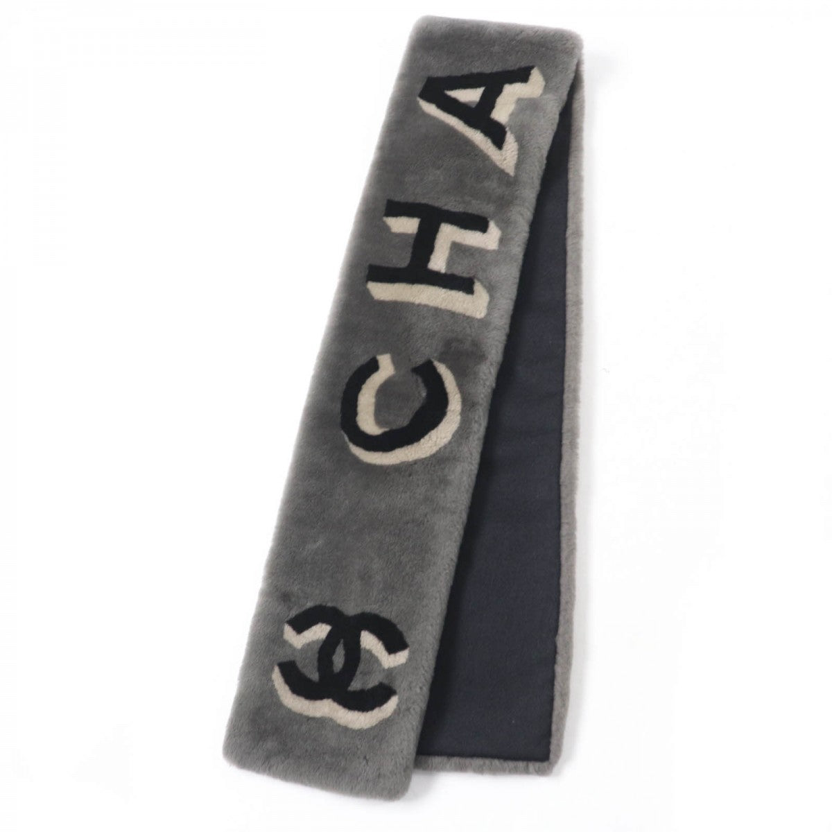 Chanel shawl 20B Gray Scarf