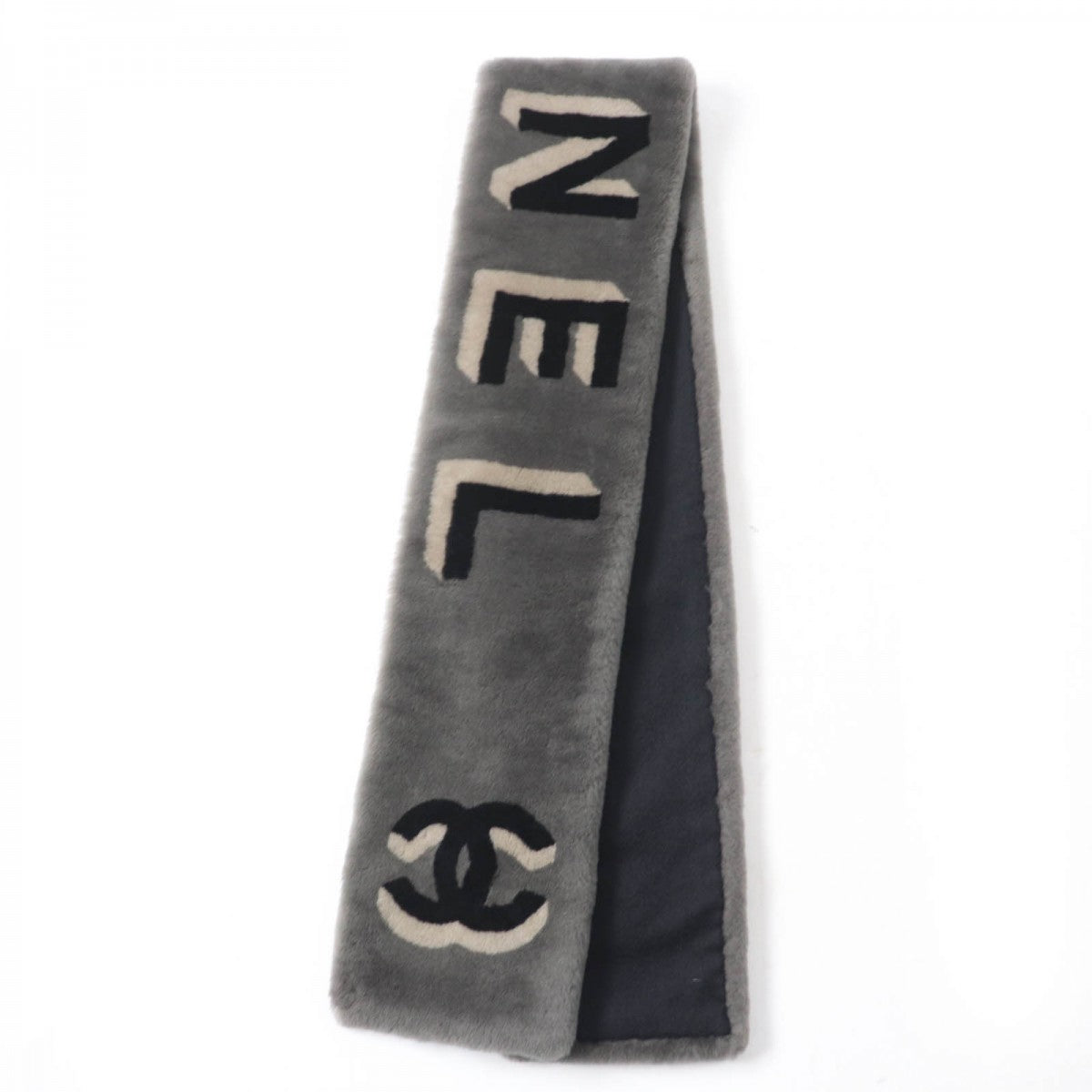Chanel shawl 20B Gray Scarf