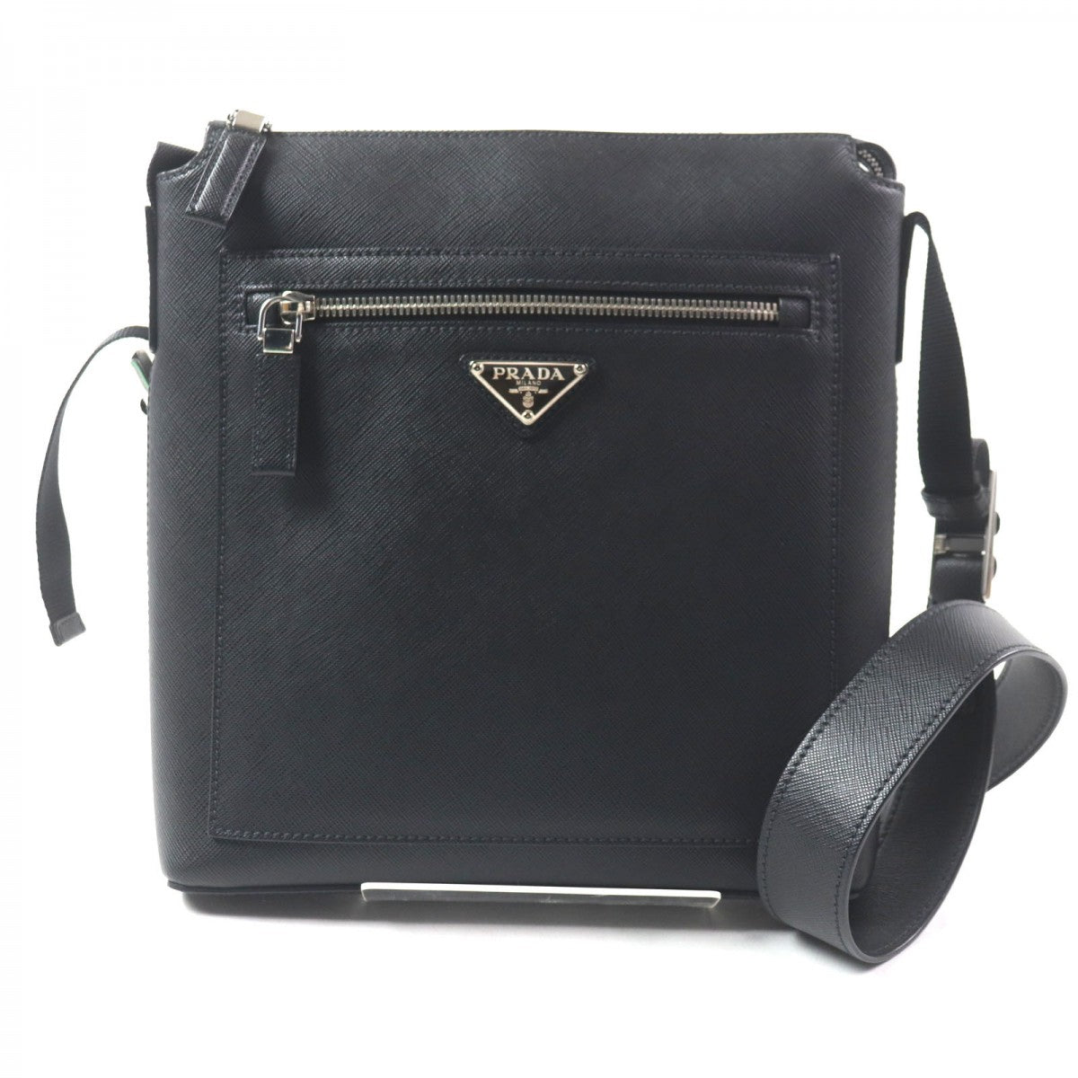 Shoulder Bag Main: Saffiano Mens Leather Black