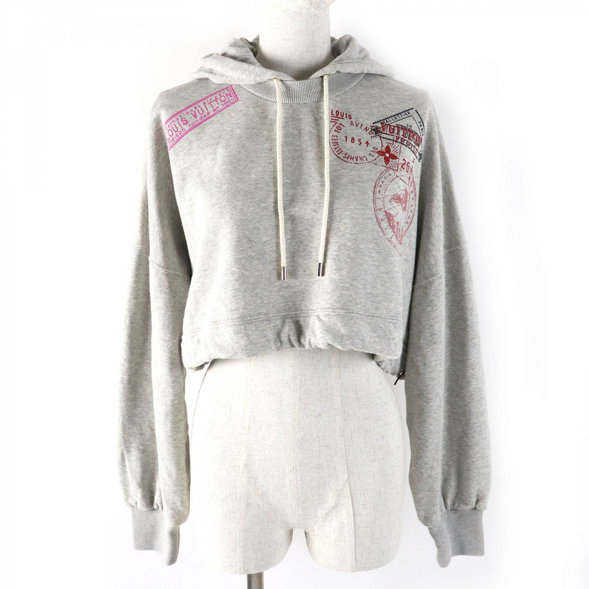 Louis Vuitton Hoodie 1AGDAG Part 90 Part Nylon Cotton Gray Apparel