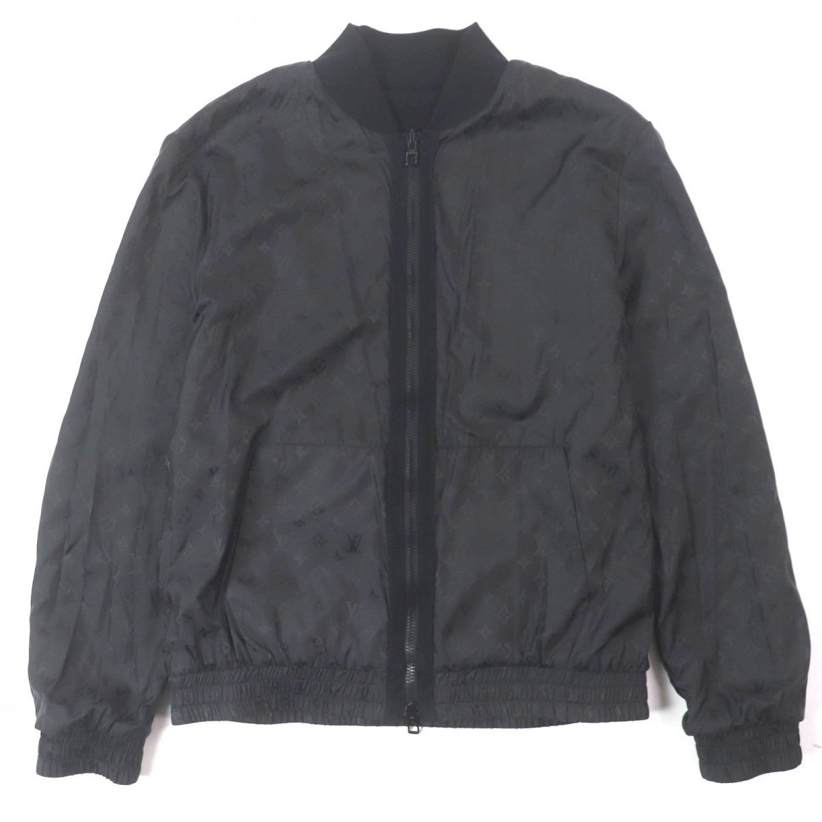 Louis Vuitton Bomber jacket Monogram Nylon Cotton Black Apparel