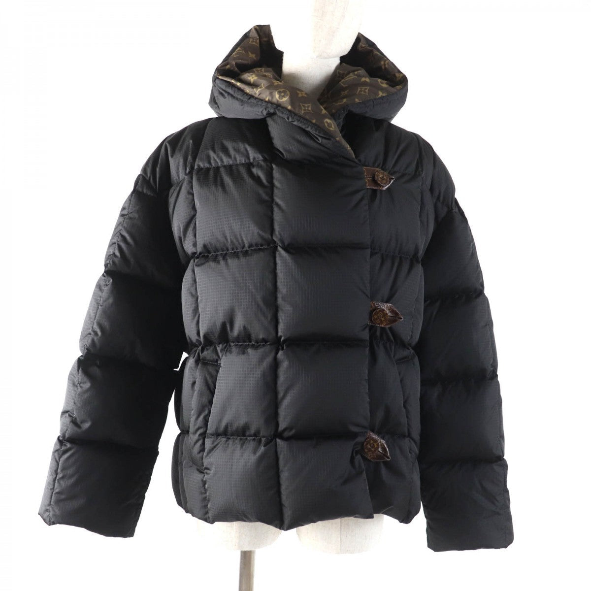 Louis Vuitton Down jacket 1AAIJB Filling 90 Nylon Cotton Black Apparel