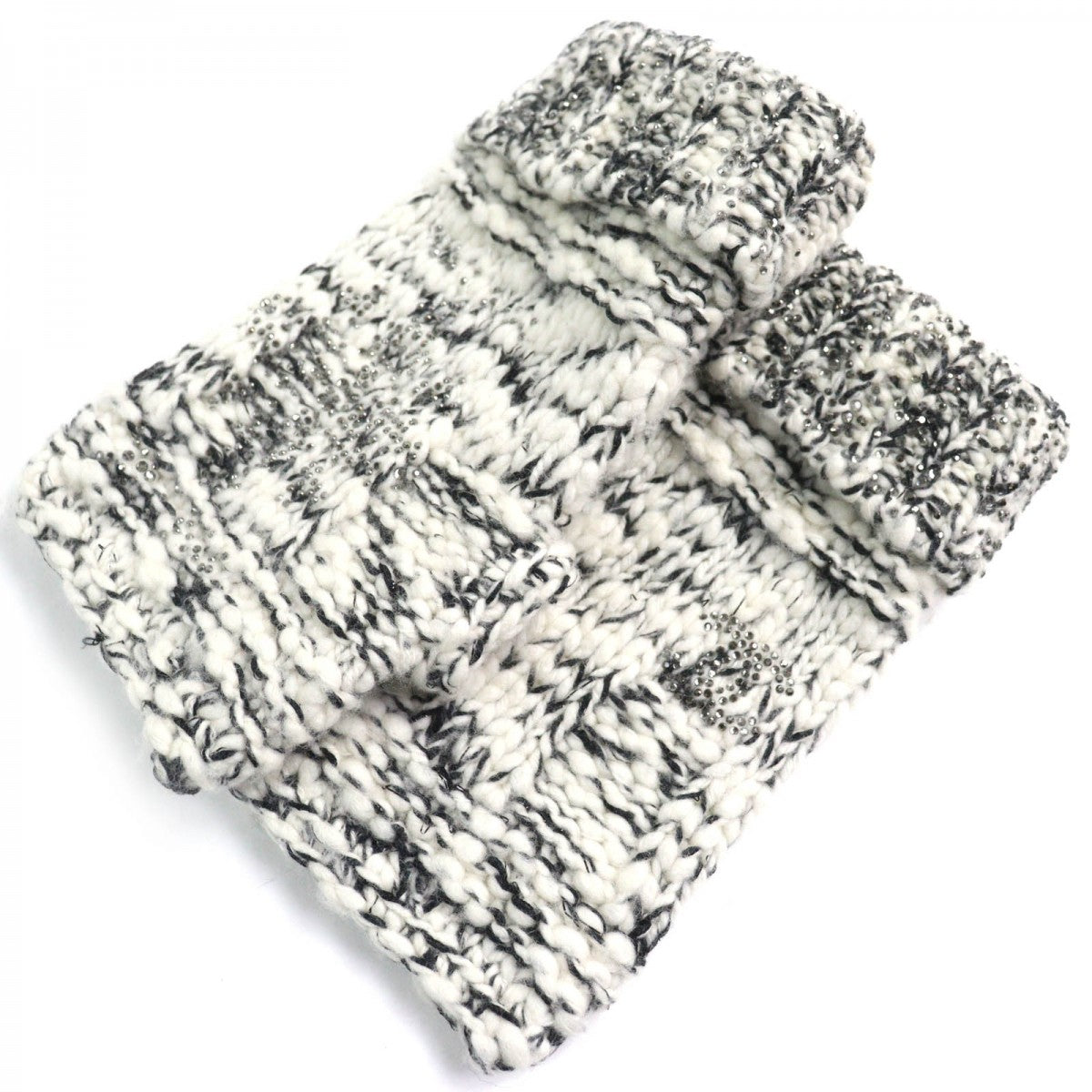 Chanel gloves Black White Handbag