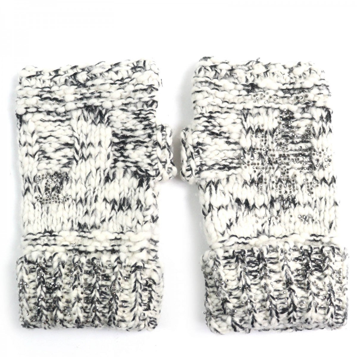 Chanel gloves Black White Handbag