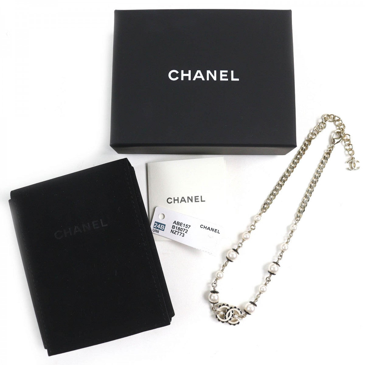 Chanel choker ABE157 C24B Plated Faux Pearl Multicolor Gold Handbag