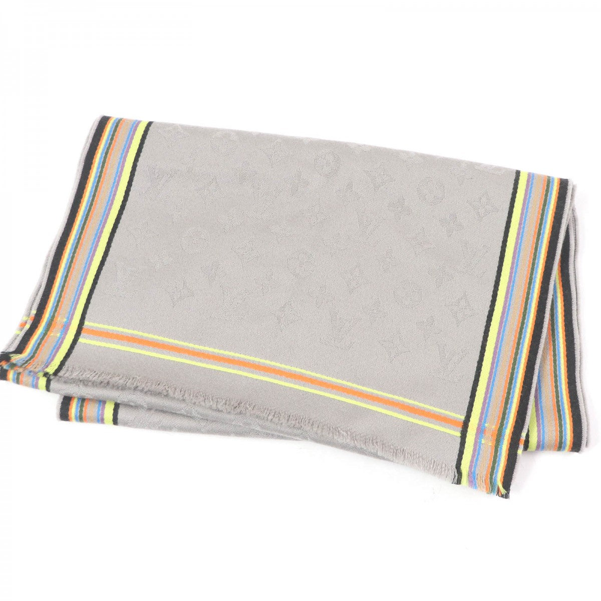 Louis Vuitton Scarf Wool Gray Apparel