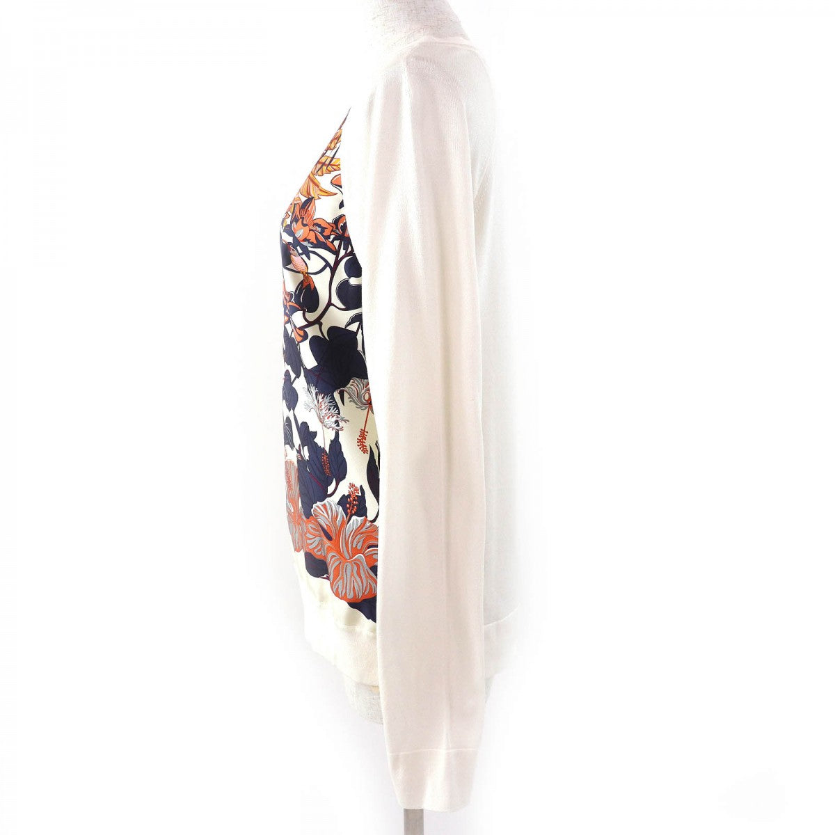 Knit Outer: Silk, Main: Cotton, Main: Silk White Travel Bag