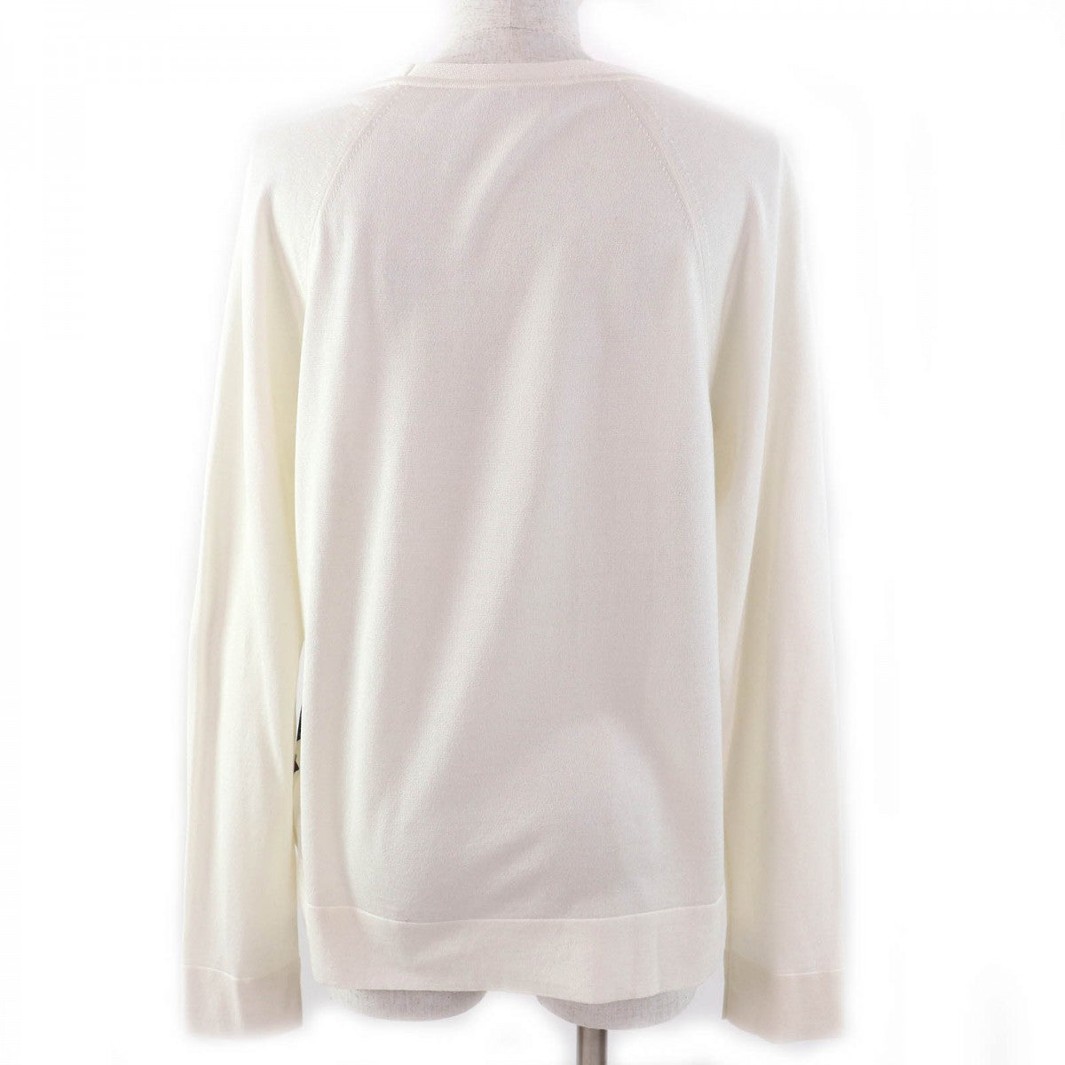 Knit Outer: Silk, Main: Cotton, Main: Silk White Travel Bag