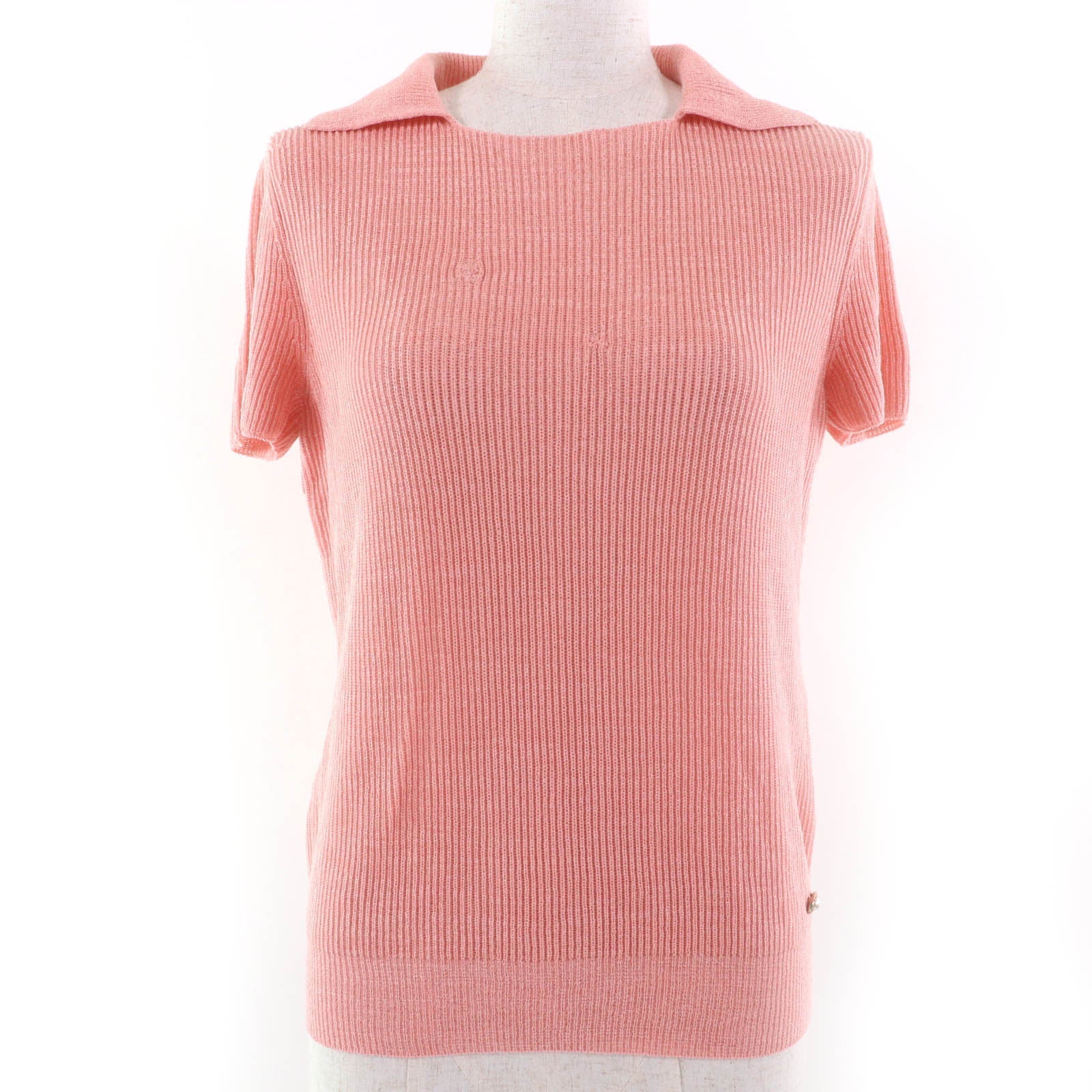Chanel Coco Mark Parts Knit Short Sleeve Top Bag