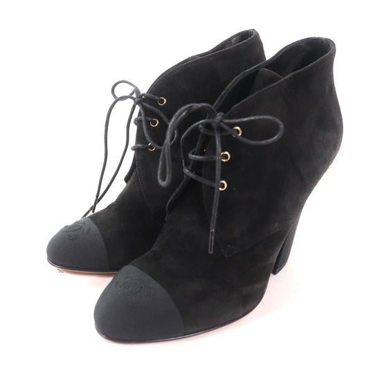 Chanel COCO Mark Suede Leather Ankle Boots
