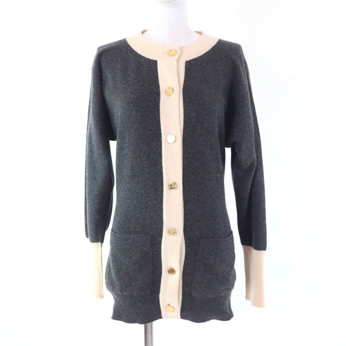 Chanel cardigan Beige Gray Handbag