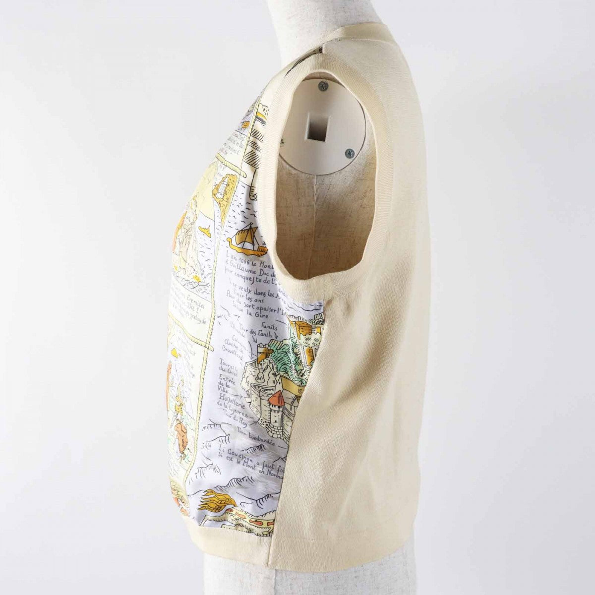 Vest Main: Silk, Lining: Cotton Multi Type Beige Travel Bag
