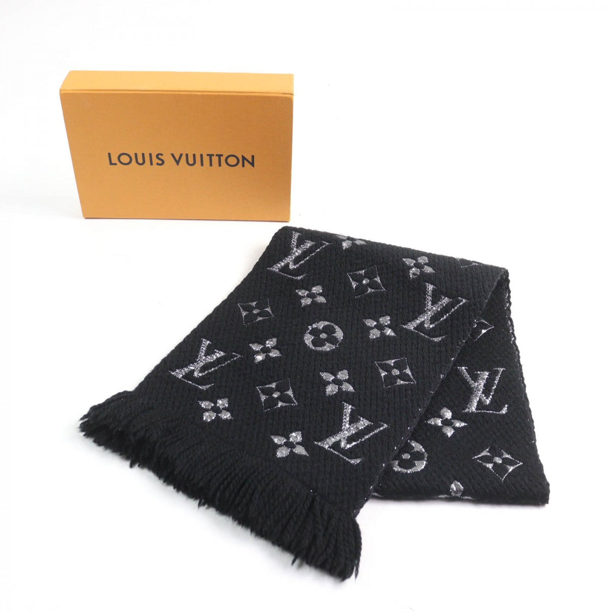 Louis Vuitton Scarf M75833 Shine Wool Logo