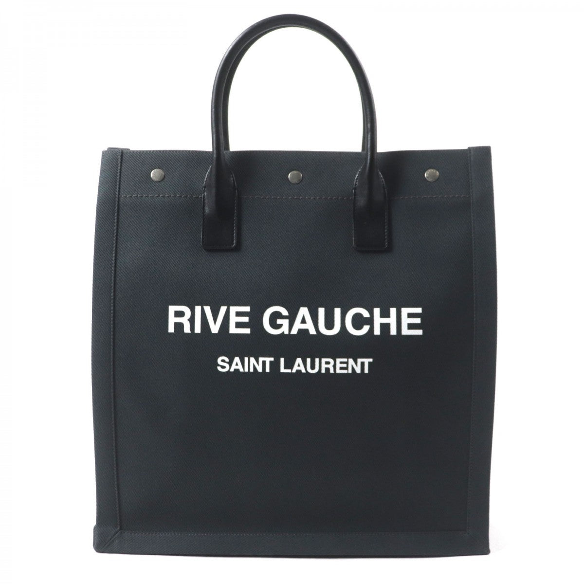 Saint Paris Tote Bag Main Main Dark Leather Canvas