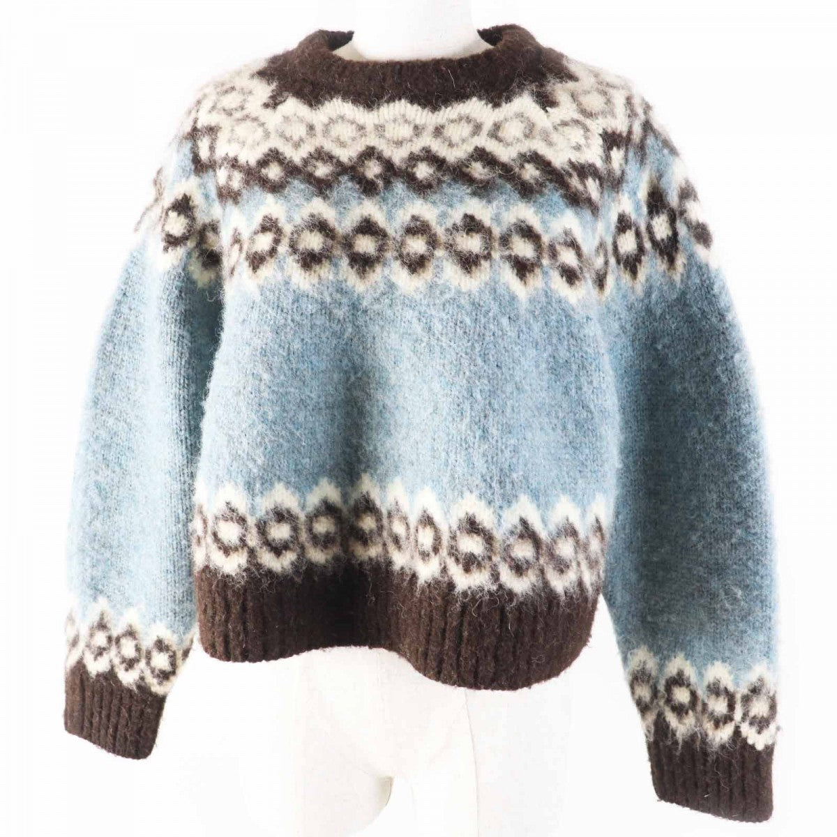 Knit Main: Wool Light Women S Handbag White Brown Travel Bag