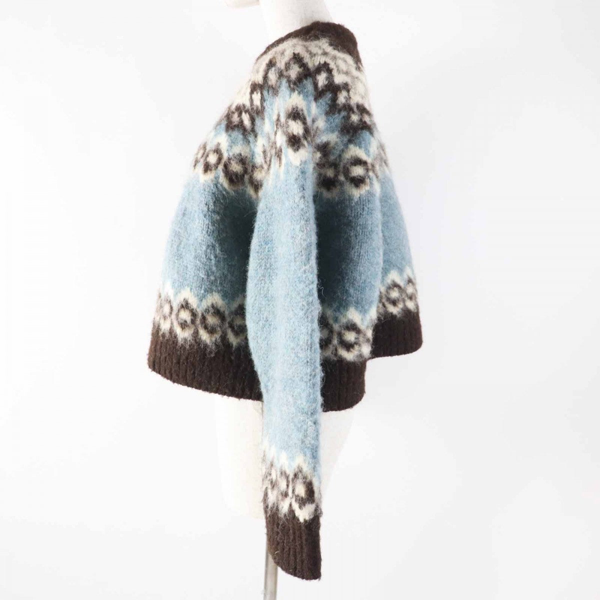 Knit Main: Wool Light Women S Handbag White Brown Travel Bag