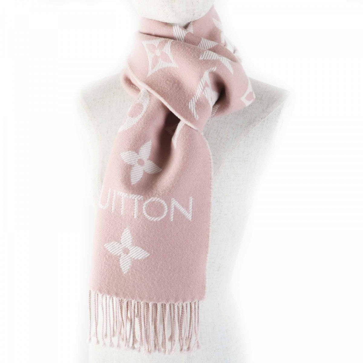 Louis Vuitton Scarf M77854 ntial Wool Beige Apparel