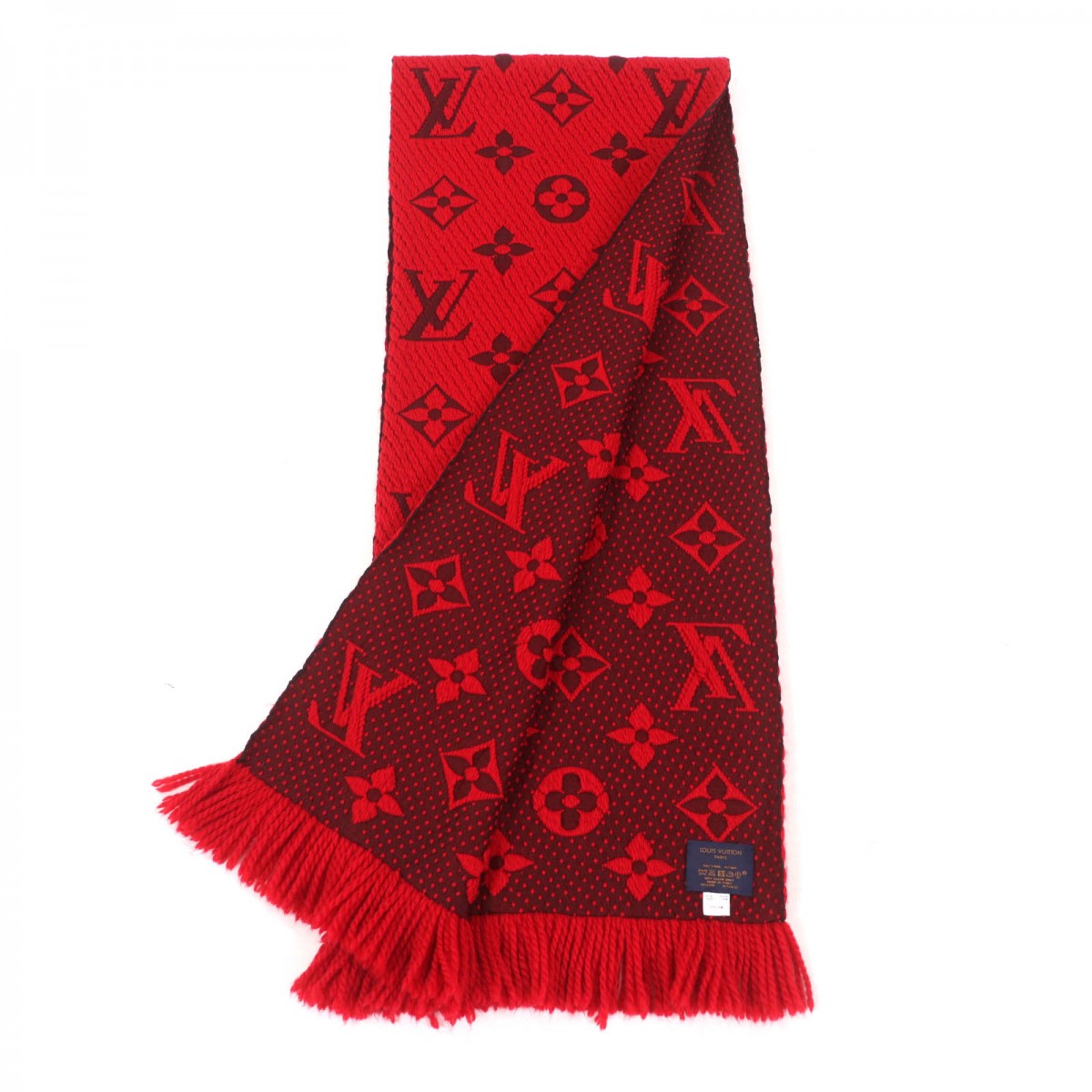 Louis Vuitton Scarf M72432 Ruby Esharp Logomania Wool Apparel