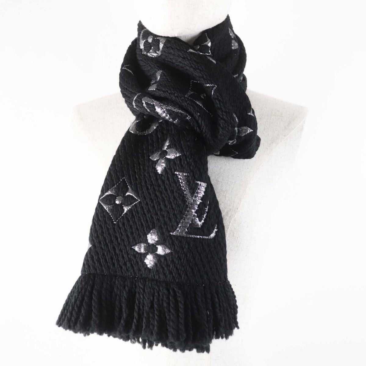 Louis Vuitton Scarf M75833 Shine Wool Logo 2