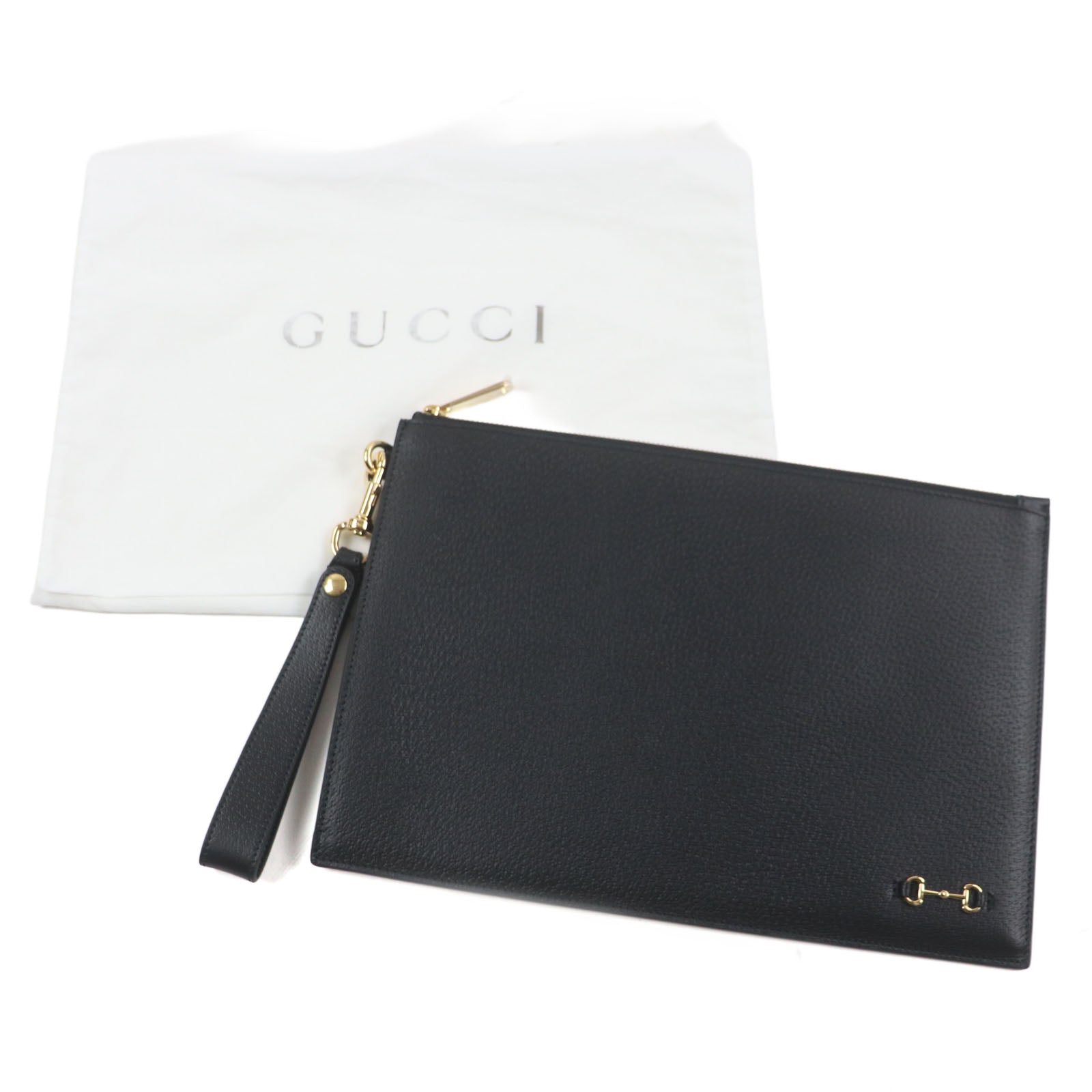 Gucci Horsebit Clutch Bag Leather