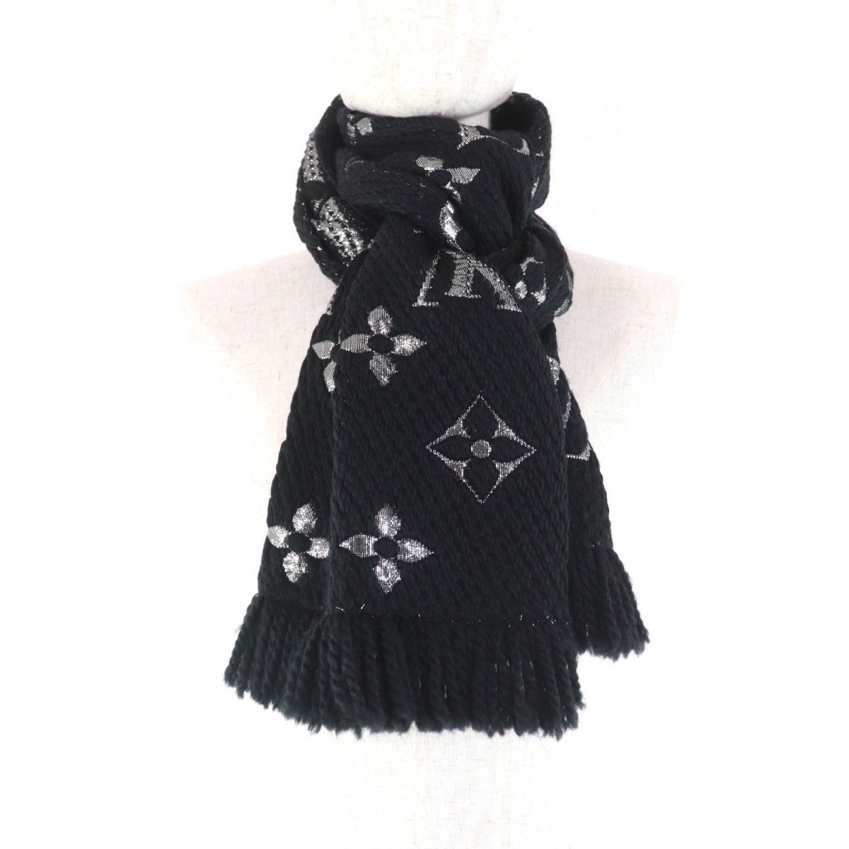 Louis Vuitton Scarf M75833 Shine Wool Logo 3