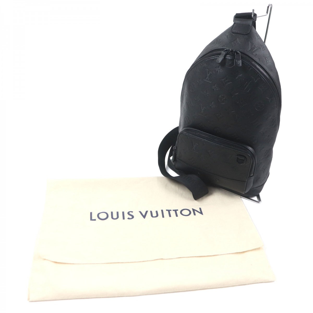 Louis Vuitton Sling M46107 Sling Monogram Leather Black Crossbody Bag