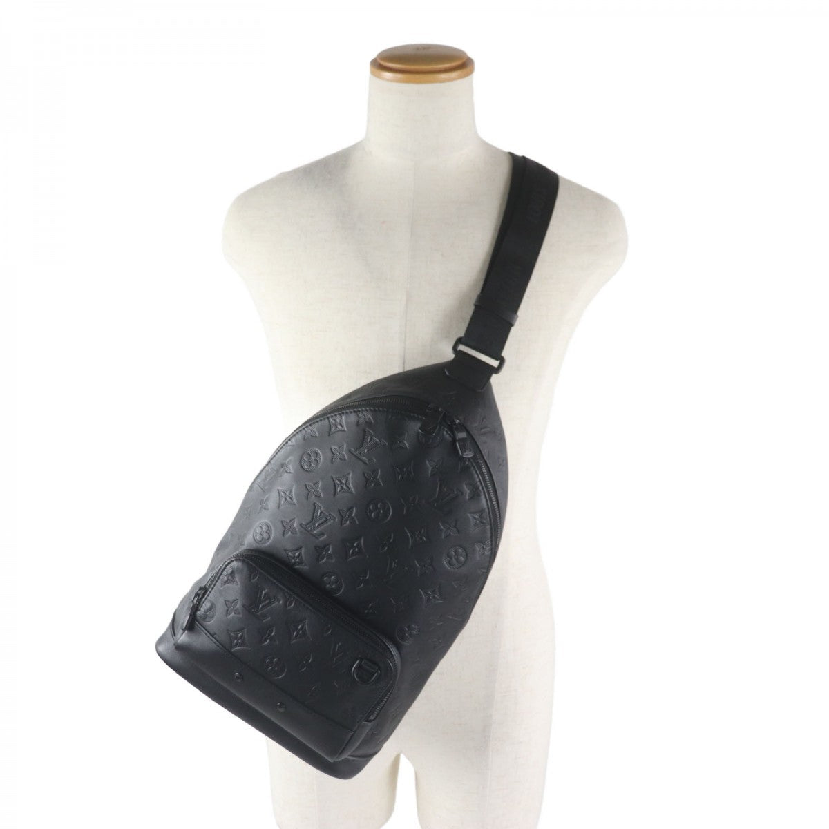 Louis Vuitton Sling M46107 Sling Monogram Leather Black Crossbody Bag