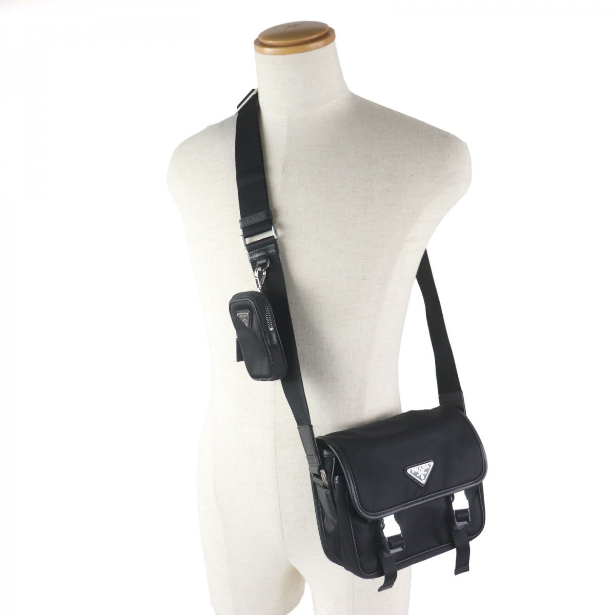 Shoulder Bag Main: Tessuto, Part: Saffiano Mens Leather Black