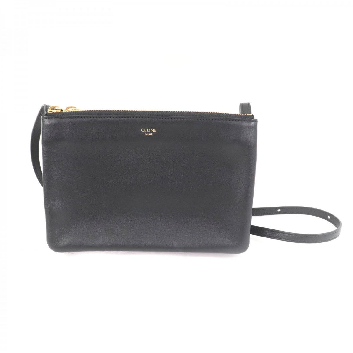 Shoulder Bag Main: Smooth Lambskin Trio Women Black Small