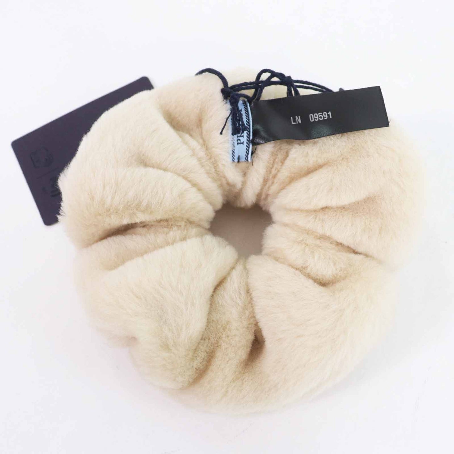 Prada Triangle With Sheep Fur Hair Accessory Handbag Logo Travel Bag