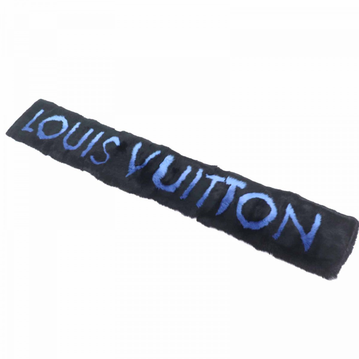 Louis Vuitton Scarf M70928 Wool Black Blue Apparel