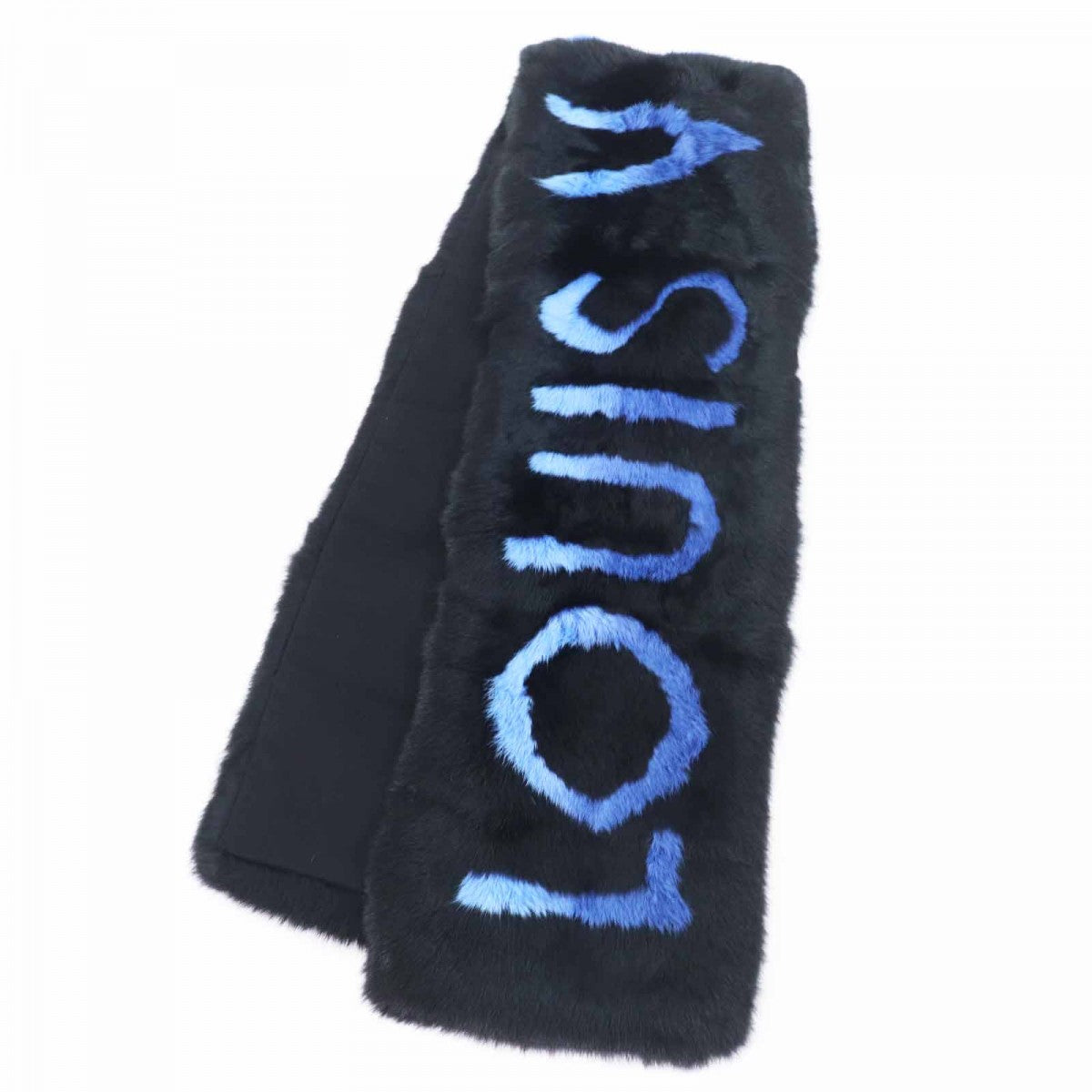 Louis Vuitton Scarf M70928 Wool Black Blue Apparel