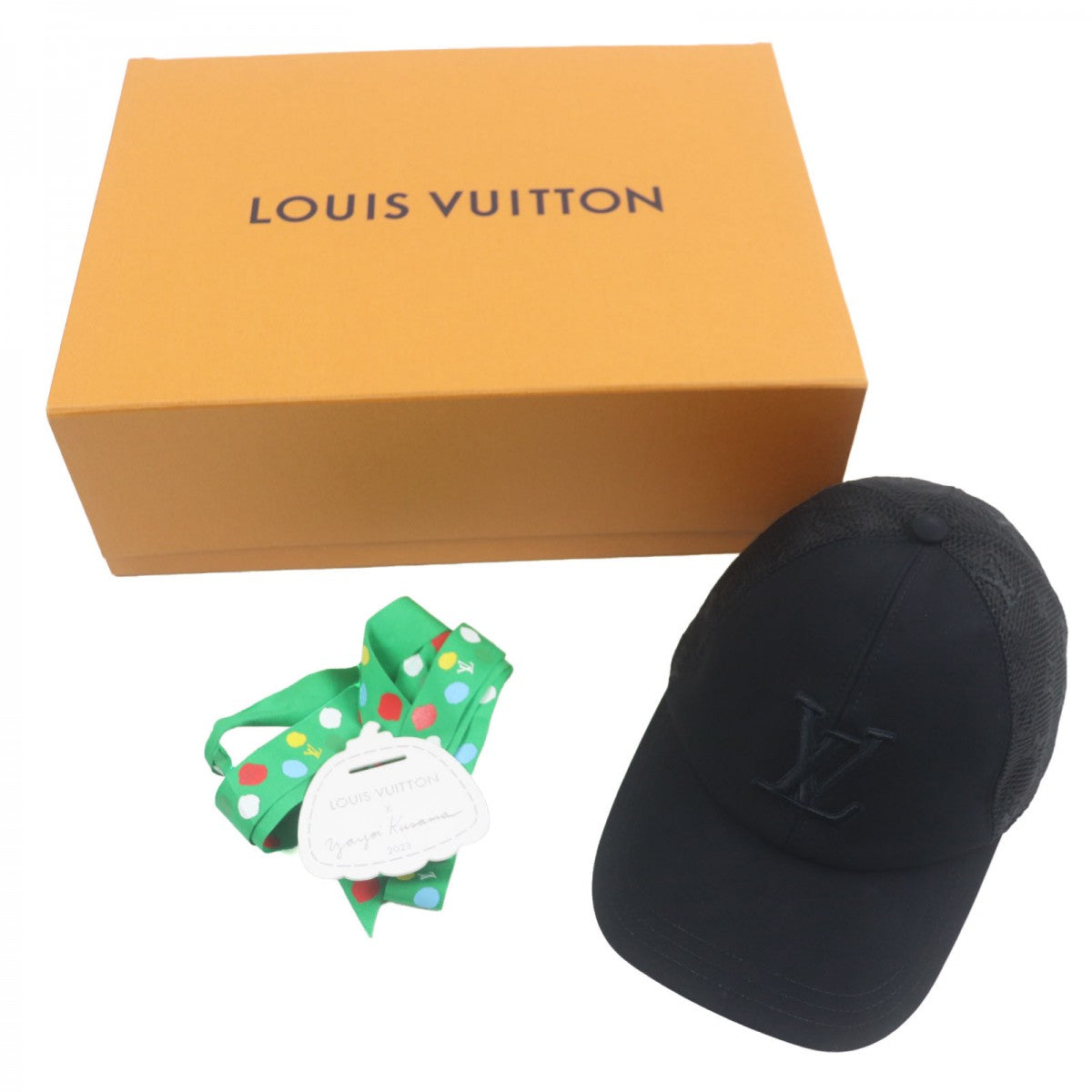 Louis Vuitton M7457L Signature Mesh Monogram Cotton Black Hat