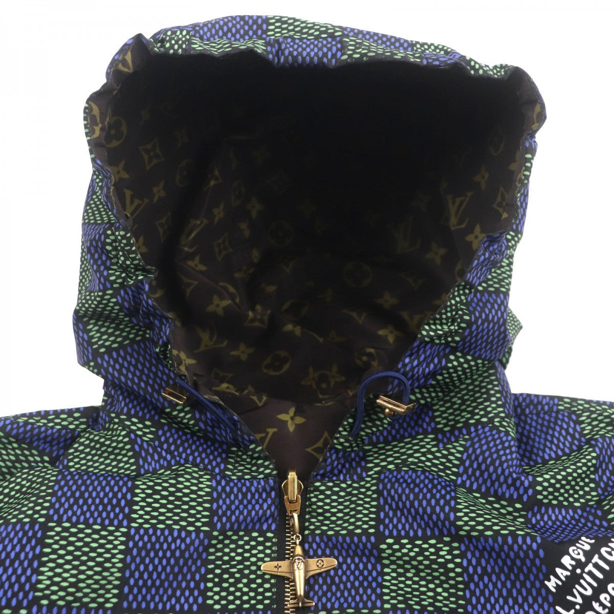 Louis Vuitton Hoodie 1AHBIU polyester 48 Brown Green Navy Apparel
