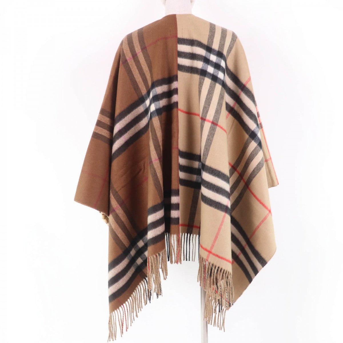 Burberry Poncho Main Wool Main Cashmere Type Women Handbag Brown Travel Bag
