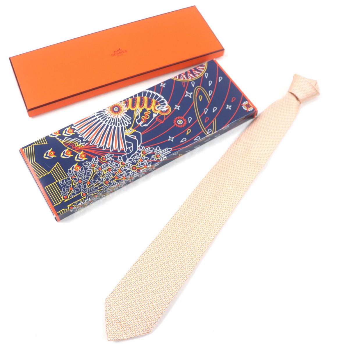 Tie Silk Orange Handbag Travel Bag