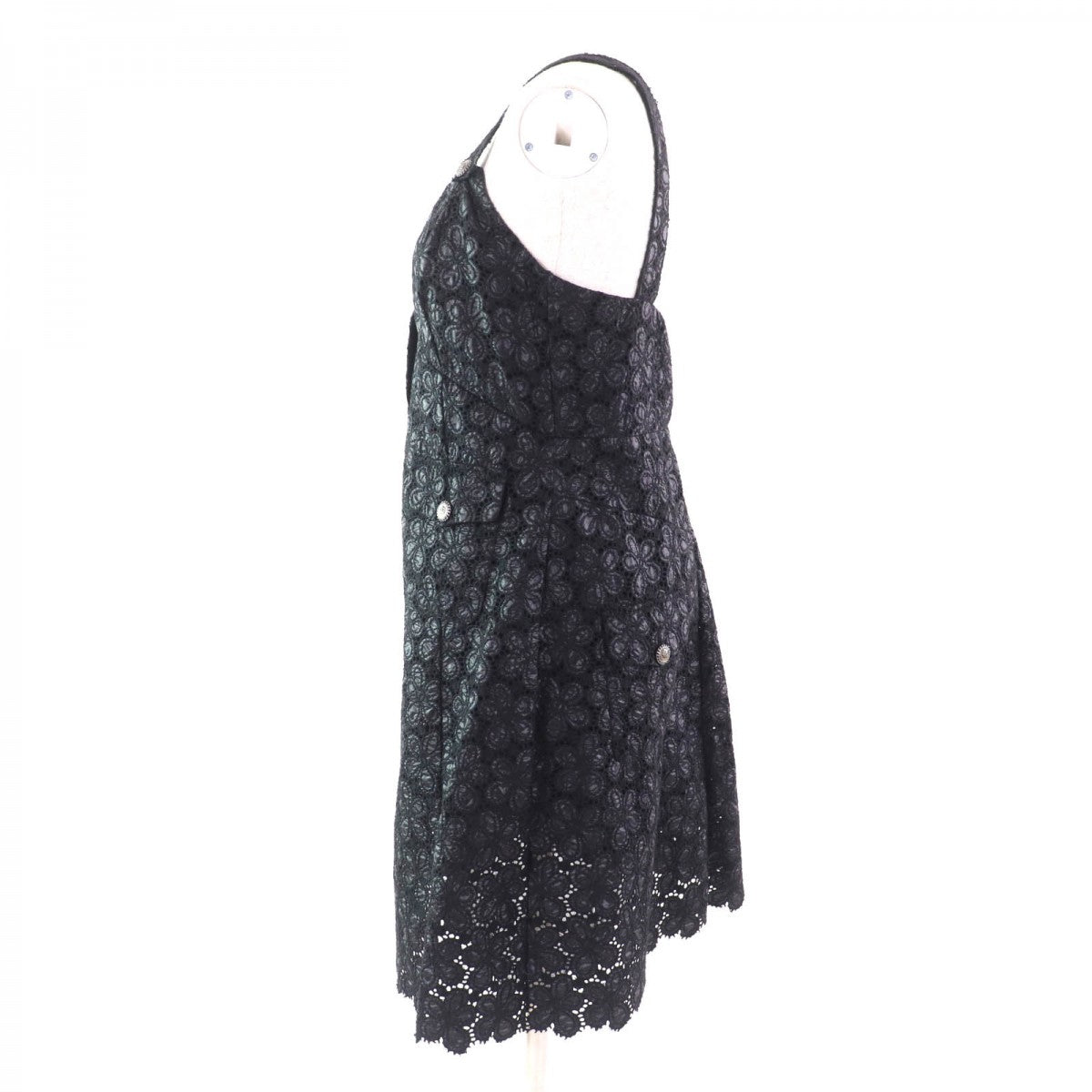 Chanel one piece 08A polyester 42 Black Handbag