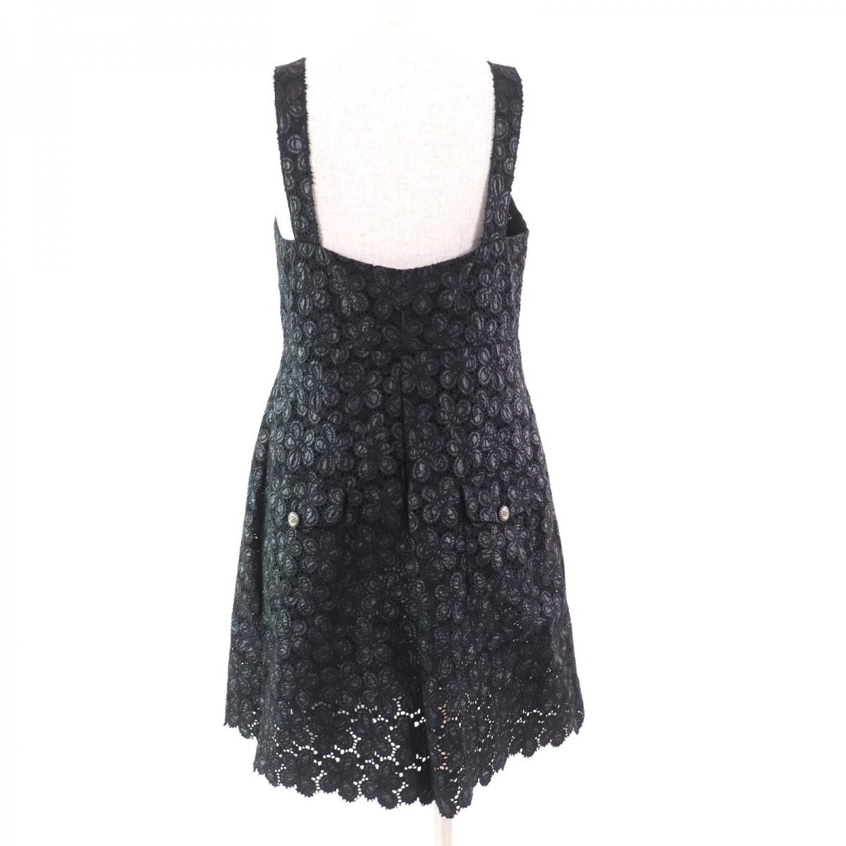 Chanel one piece 08A polyester 42 Black Handbag